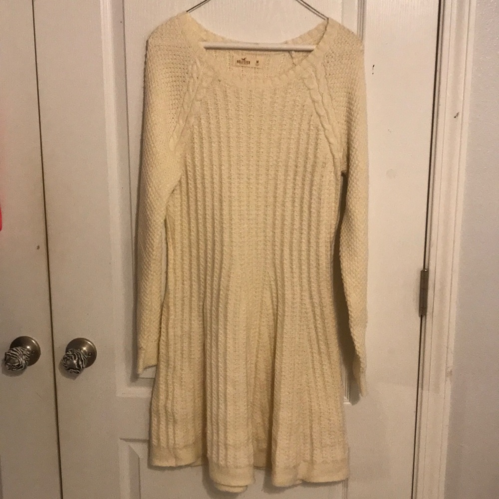 white sweater dress